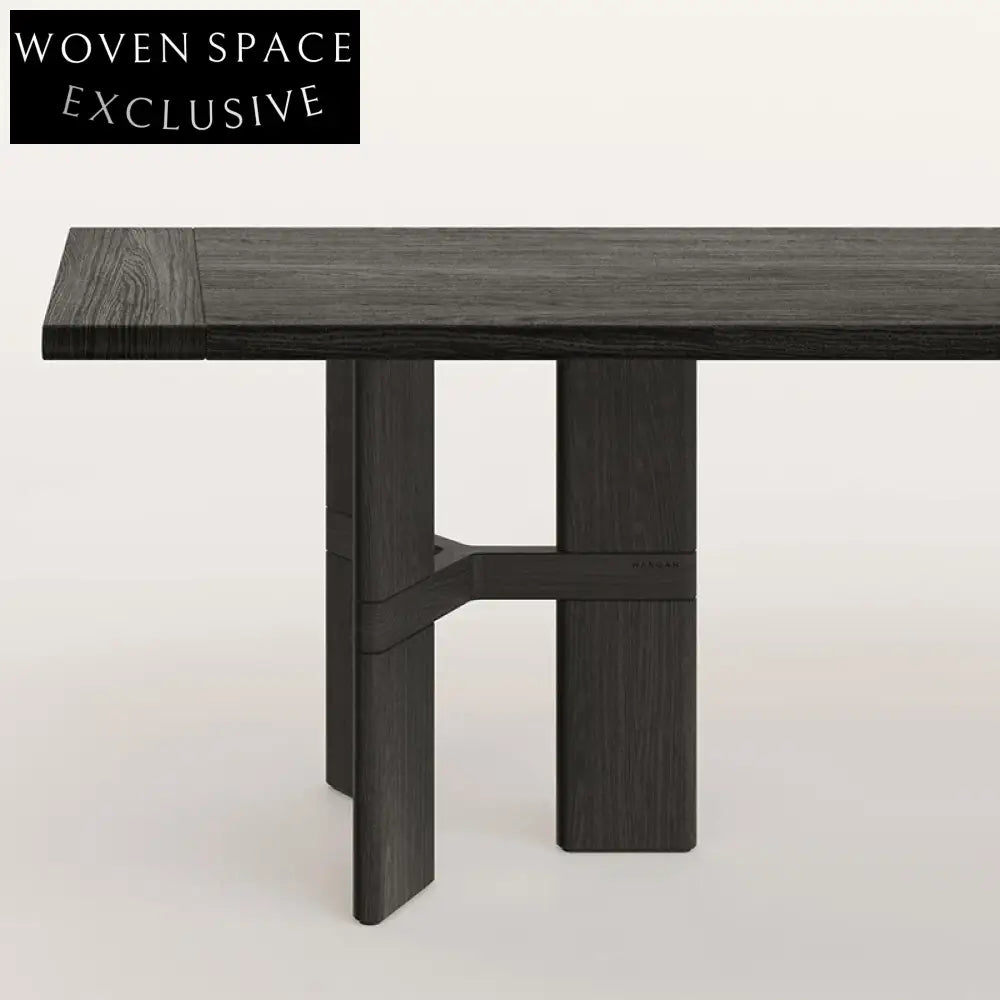 Modern Solid Wood Rectangle Dining Table, 6-8 Seater Dining Table