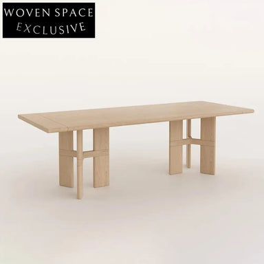 Modern Solid Wood Rectangle Dining Table, 6-8 Seater Dining Table