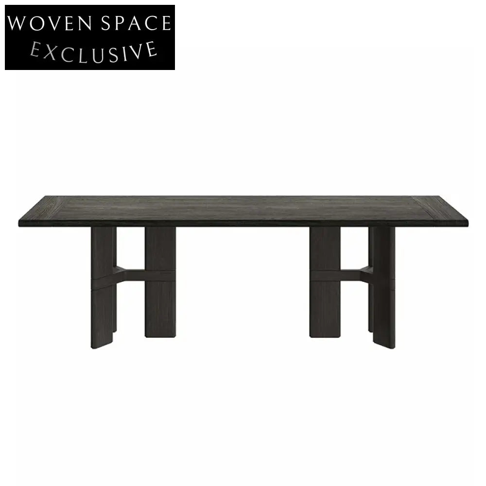 Modern Solid Wood Rectangle Dining Table, 6-8 Seater Dining Table