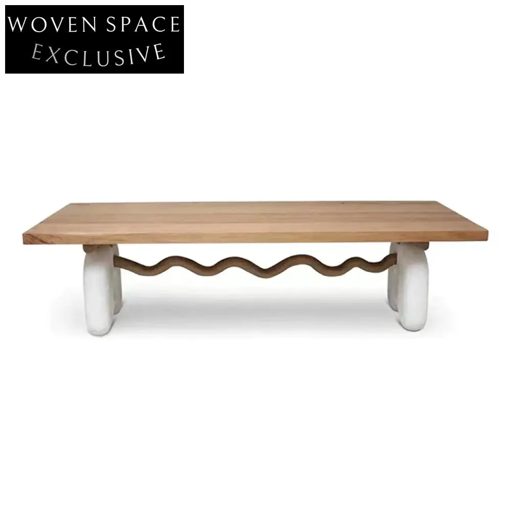 Modern Solid Wood Rectangle Dining Table for Six People