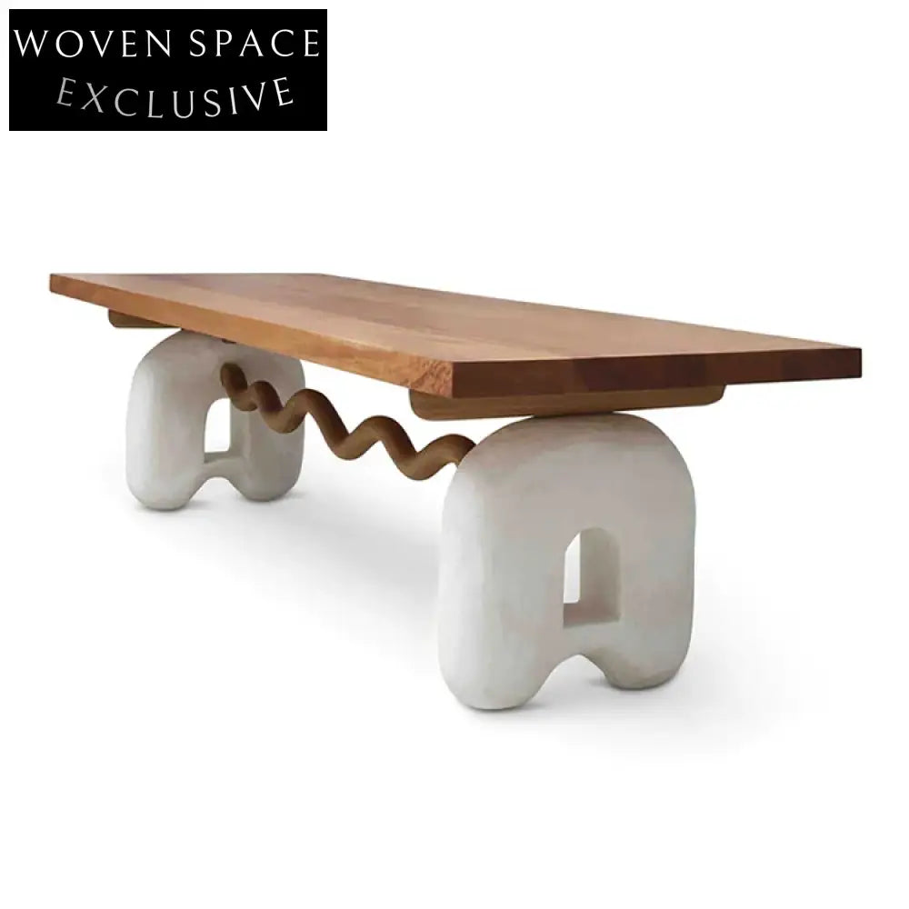 Modern Solid Wood Rectangle Dining Table for Six People