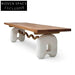 Modern Solid Wood Rectangle Dining Table for Six People