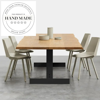 Modern Solid Wood Rectangular Conference and Home Dining Table