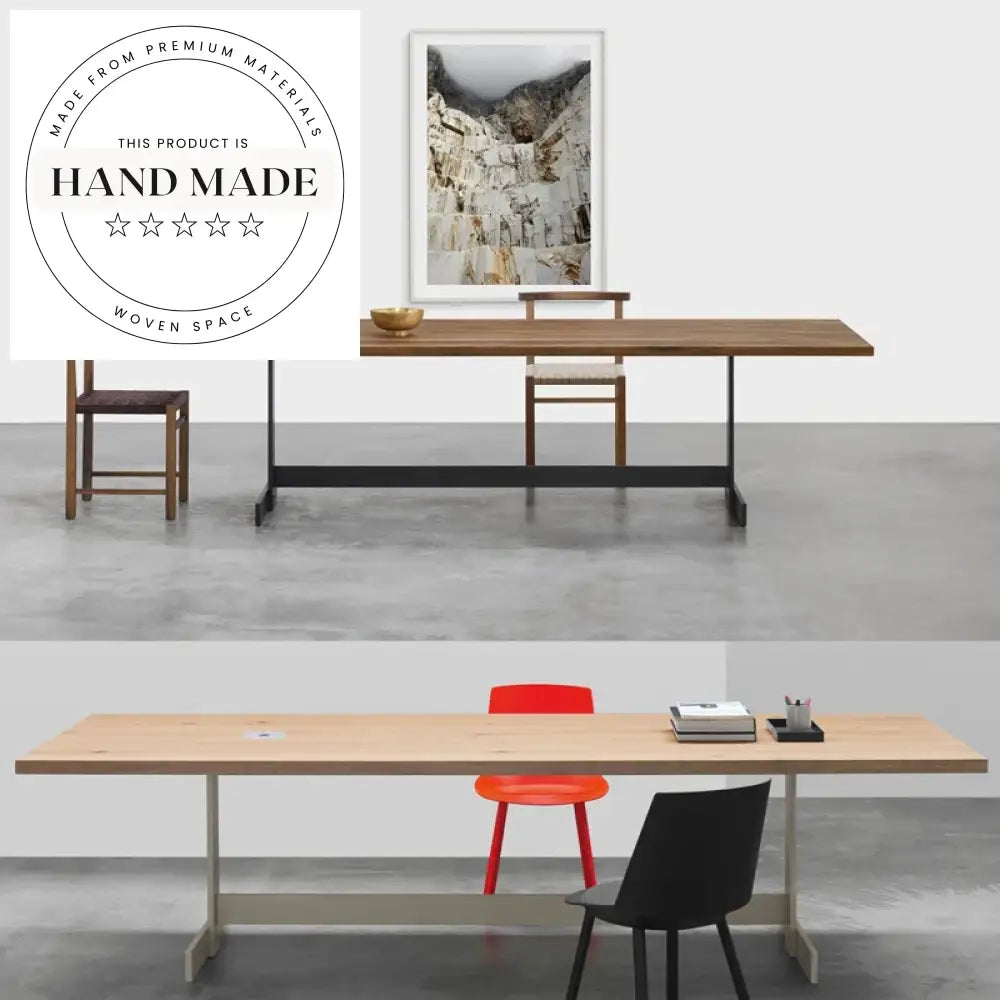 Modern Solid Wood Rectangular Conference and Home Dining Table