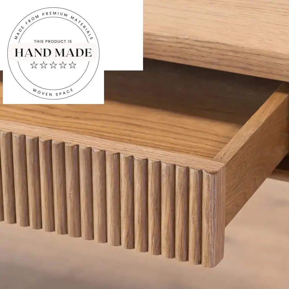 Modern Solid Wood Rectangular Groove Design Home Office Storage Desk