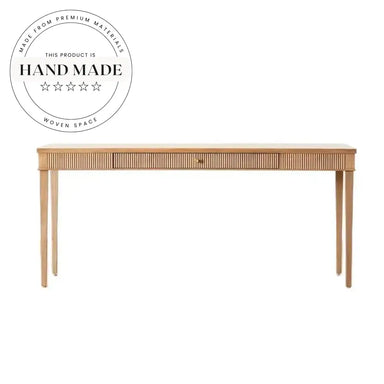 Modern Solid Wood Rectangular Groove Design Home Office Storage Desk