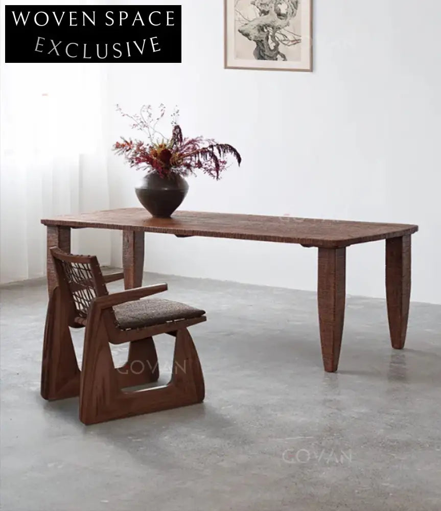 Modern Solid Wood Rectangular Handcrafted Contemporary Dining Table ...