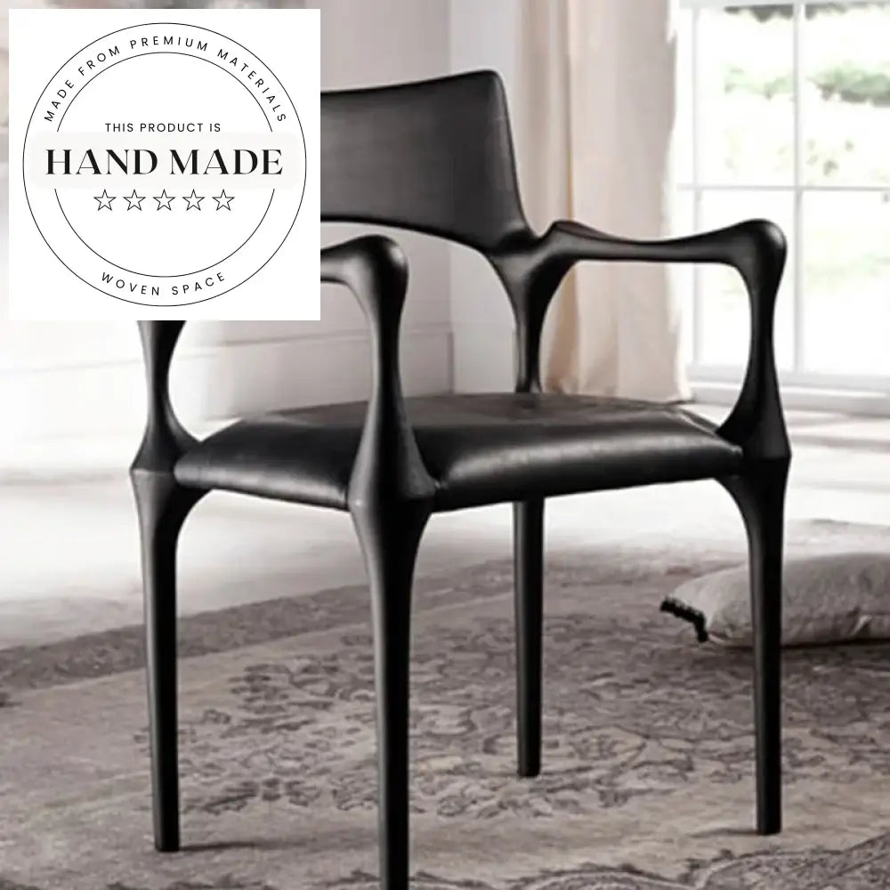 Modern Solid Wood Retro Rattan Back Designer Leisure Dining Chair