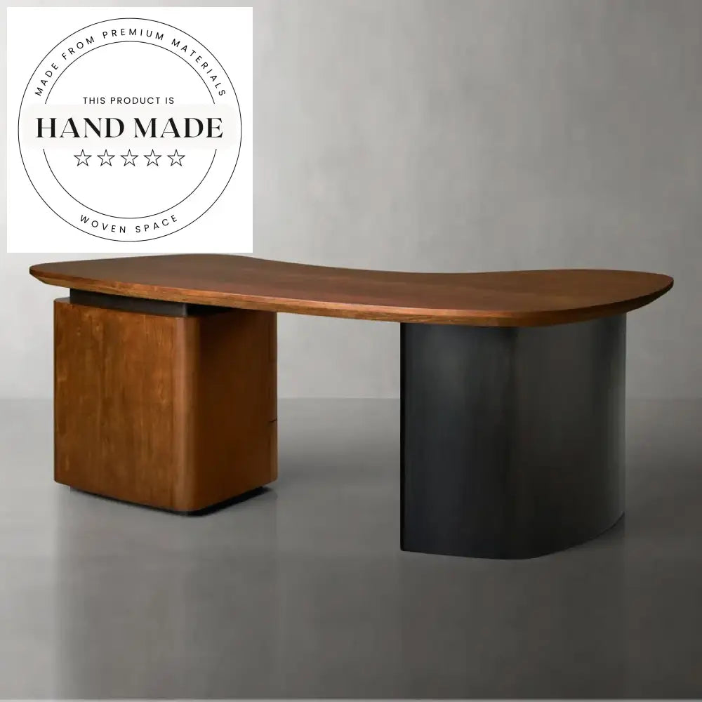 Modern Solid Wood Rotary Executive Storage Computer Study Office Desk