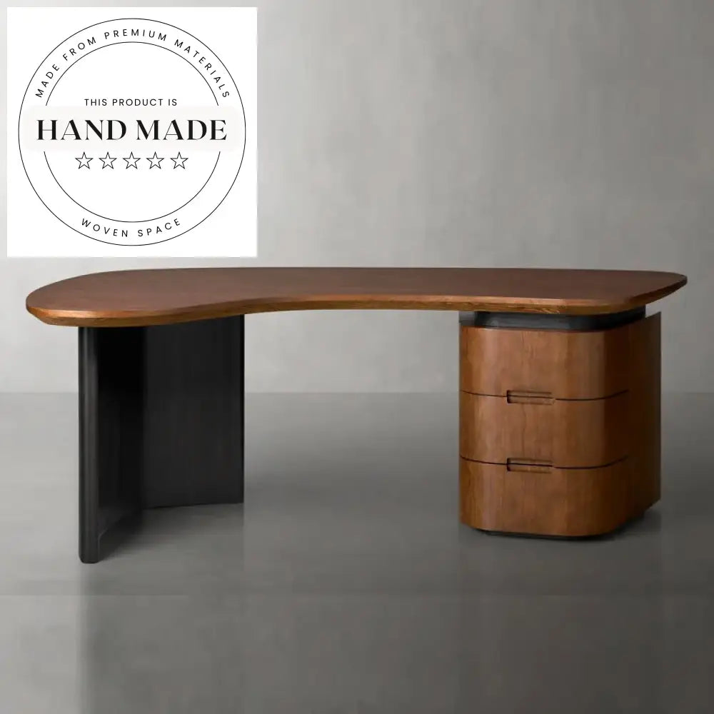 Modern Solid Wood Rotary Executive Storage Computer Study Office Desk