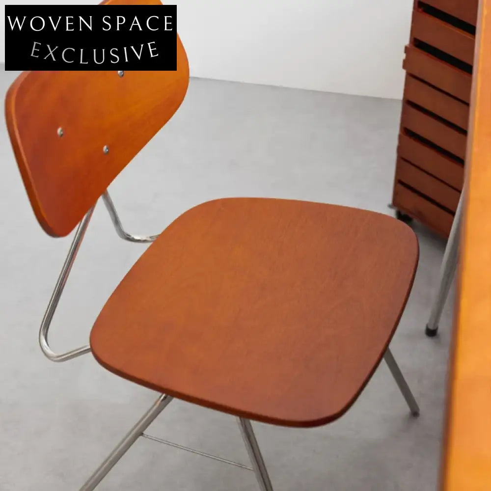 Modern Solid Wood Seat Metal Legs Dining Chair for Home & Restaurant