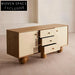 Modern Solid Wood Sideboard Cabinet with Three Storage Drawers