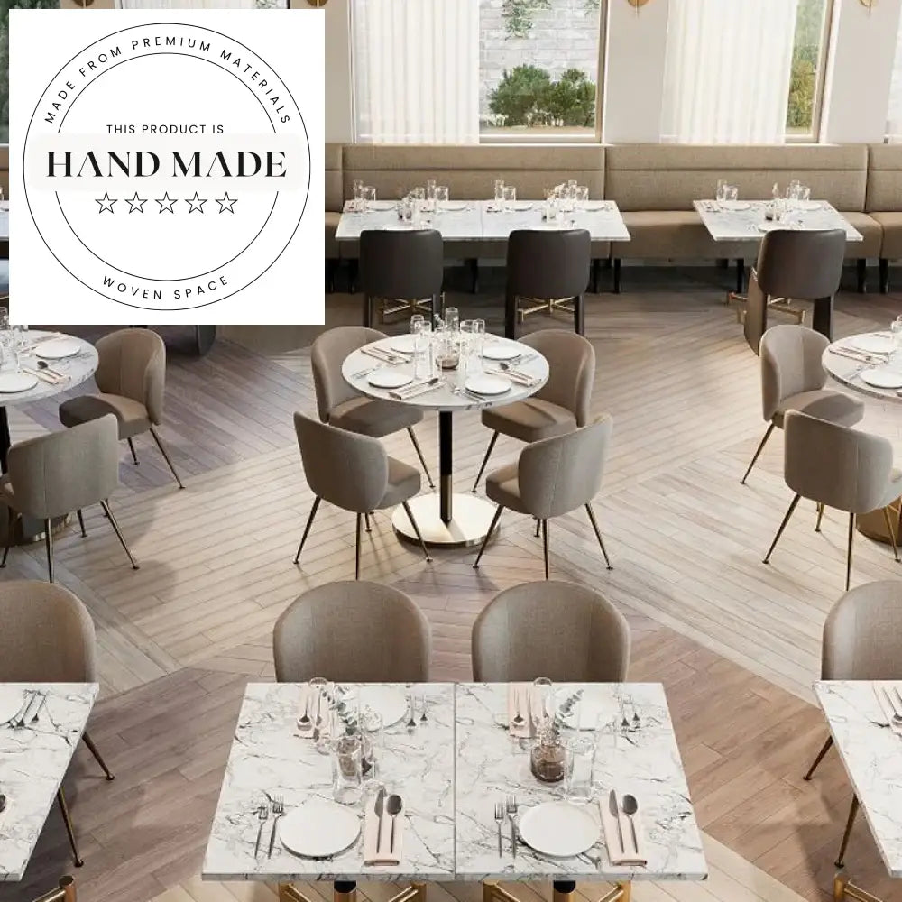 Modern Solid Wood Square Dining Table for Cafe Restaurant Bistro