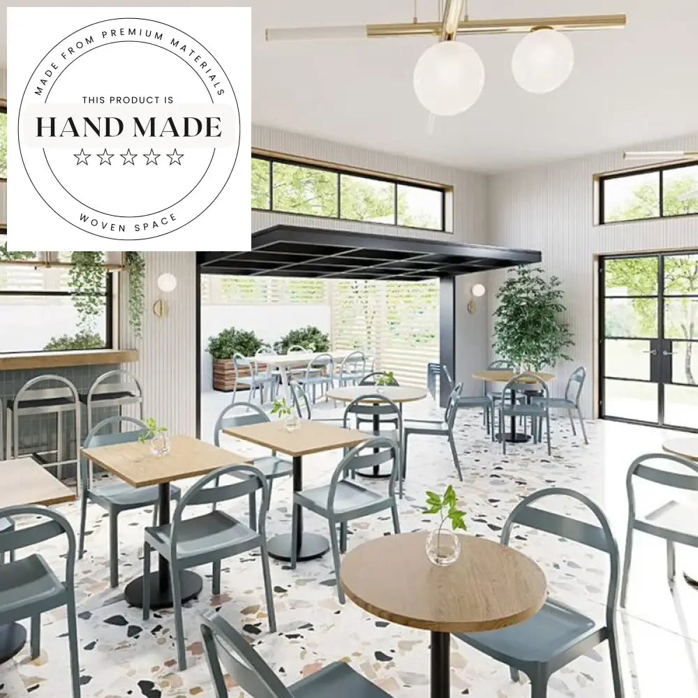 Modern Solid Wood Square Dining Table for Cafe Restaurant Bistro