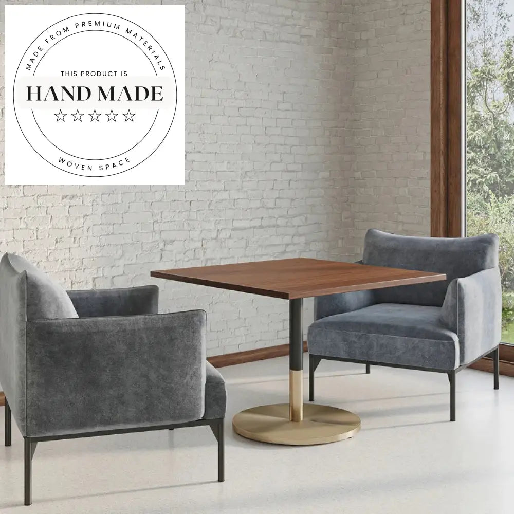 Modern Solid Wood Square Dining Table for Cafe Restaurant Bistro