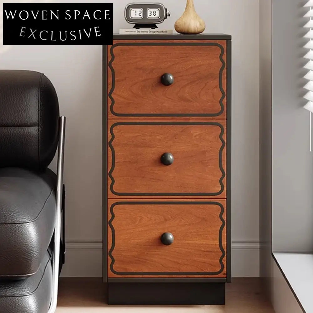 Modern Solid Wood Storage Cabinet Console - 3-Door Living Dining Room Sideboard