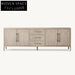 Modern Solid Wood TV Console Cabinet with Four-Door Storage and Sideboard