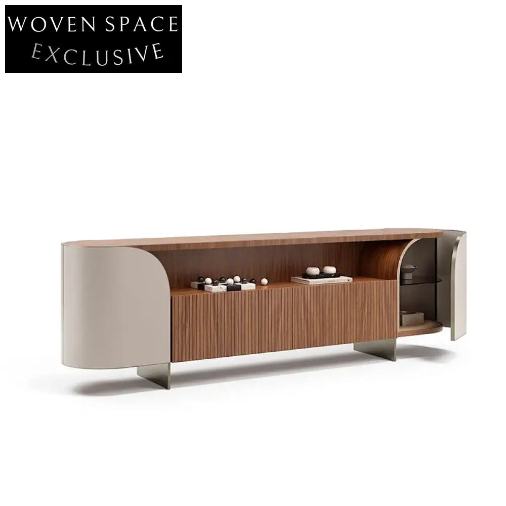 Modern Solid Wood TV Console Sideboard Home Villa Dining Hallway Cabinet