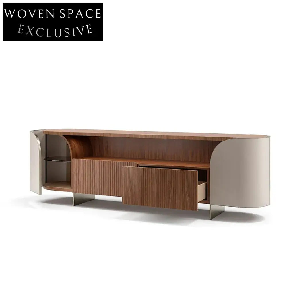 Modern Solid Wood TV Console Sideboard Home Villa Dining Hallway Cabinet