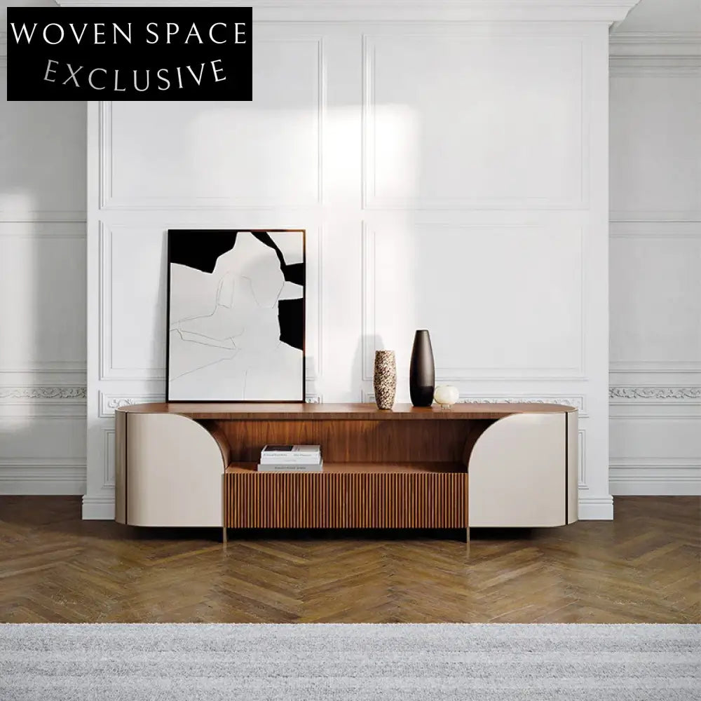 Modern Solid Wood TV Console Sideboard Home Villa Dining Hallway Cabinet