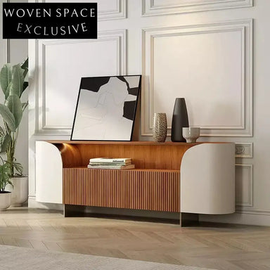 Modern Solid Wood TV Console Sideboard Home Villa Dining Hallway Cabinet