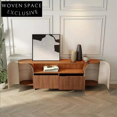 Modern Solid Wood TV Console Sideboard Home Villa Dining Hallway Cabinet
