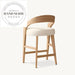 Modern Solid Wood Upholstered Bar Stool with 26-inch Seat Height