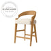 Modern Solid Wood Upholstered Bar Stool with 26-inch Seat Height