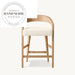 Modern Solid Wood Upholstered Bar Stool with 26-inch Seat Height