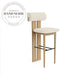 Modern Solid Wood Upholstered Counter Height Bar Stool
