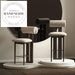 Modern Solid Wood Upholstered Counter Height Bar Stool