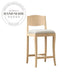 Modern Solid Wood Upholstered Swivel Bar Counter Stool
