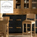 Modern Solid Wood Upholstered Swivel Bar Counter Stool
