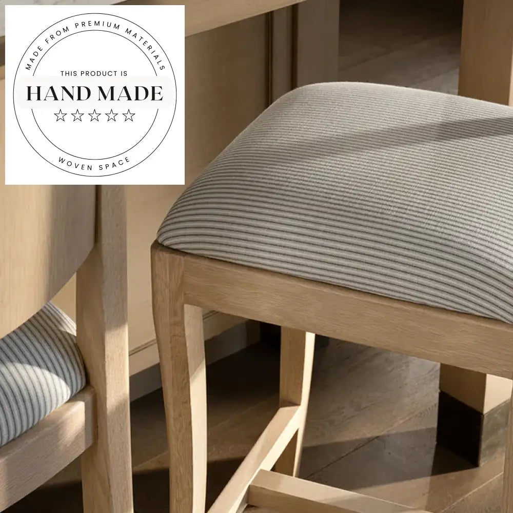 Modern Solid Wood Upholstered Swivel Bar Counter Stool