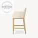 Modern Solid Wood Upholstered Swivel Bar Stool for Kitchen Counter Dining