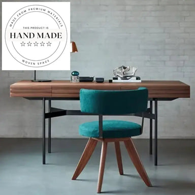 Modern Solid Wood Walnut Italian Design Nordic Writing Desk