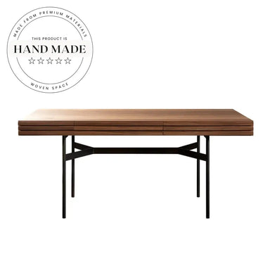 Modern Solid Wood Walnut Italian Design Nordic Writing Desk