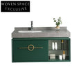 Modern Solid Wood Waterproof Bathroom Vanity with LED Mirror Set