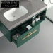 Modern Solid Wood Waterproof Bathroom Vanity with LED Mirror Set