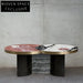 Modern Splicing Design Marble Gold Metal Frame Luxury Living Room Coffee Table