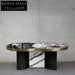 Modern Splicing Design Marble Gold Metal Frame Luxury Living Room Coffee Table