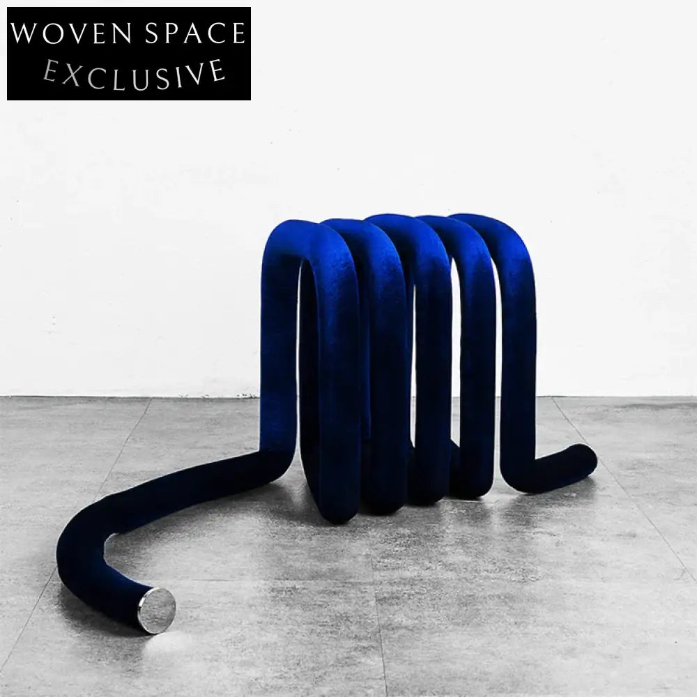 Modern Spring Ottoman Bench with Wire Base for Living Room Seating