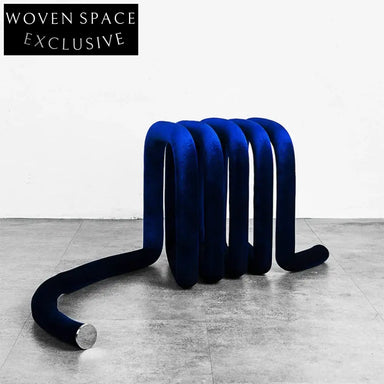 Modern Spring Ottoman Bench with Wire Base for Living Room Seating