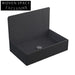 Modern Square Black Resin Wall-Hung Bathroom Sink – Premium Artificial Stone