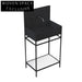 Modern Square Black Resin Wall-Hung Bathroom Sink – Premium Artificial Stone