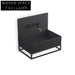 Modern Square Black Resin Wall-Hung Bathroom Sink – Premium Artificial Stone