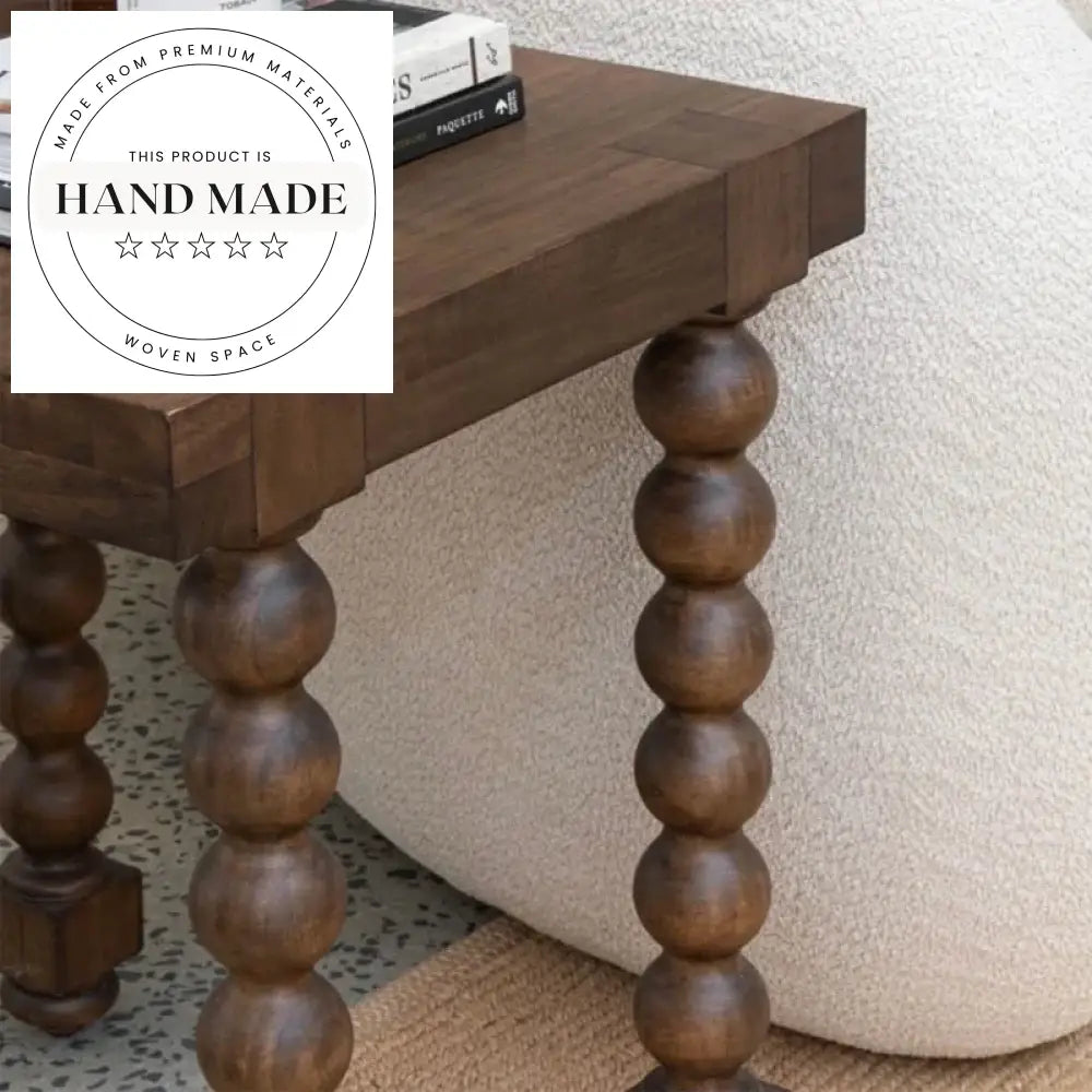 Modern Square Brown Solid Wood Nordic Minimalist Coffee Side Table