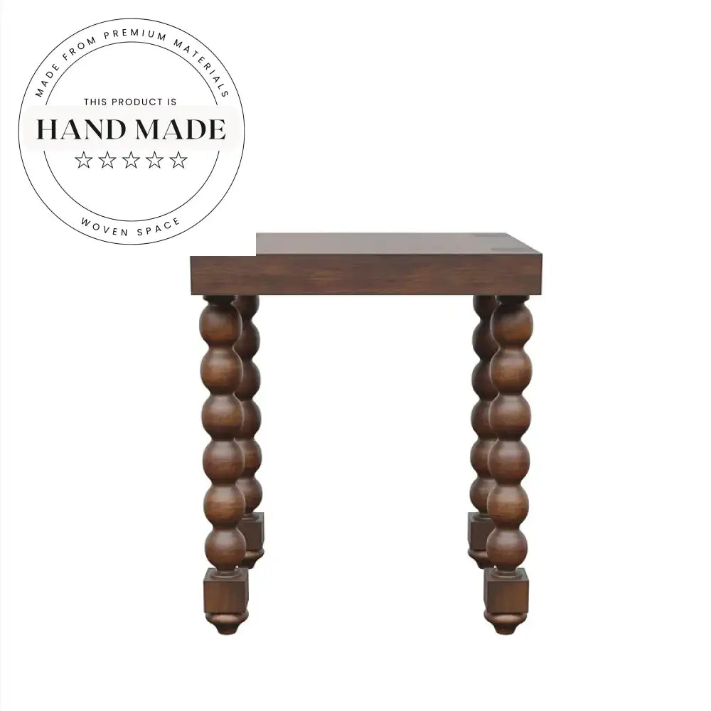 Modern Square Brown Solid Wood Nordic Minimalist Coffee Side Table