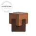 Modern Square Brown Solid Wood Retro Nordic Corner Side Table