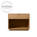 Modern Square Carved Wood Nightstand with Storage Drawer Bedside Table